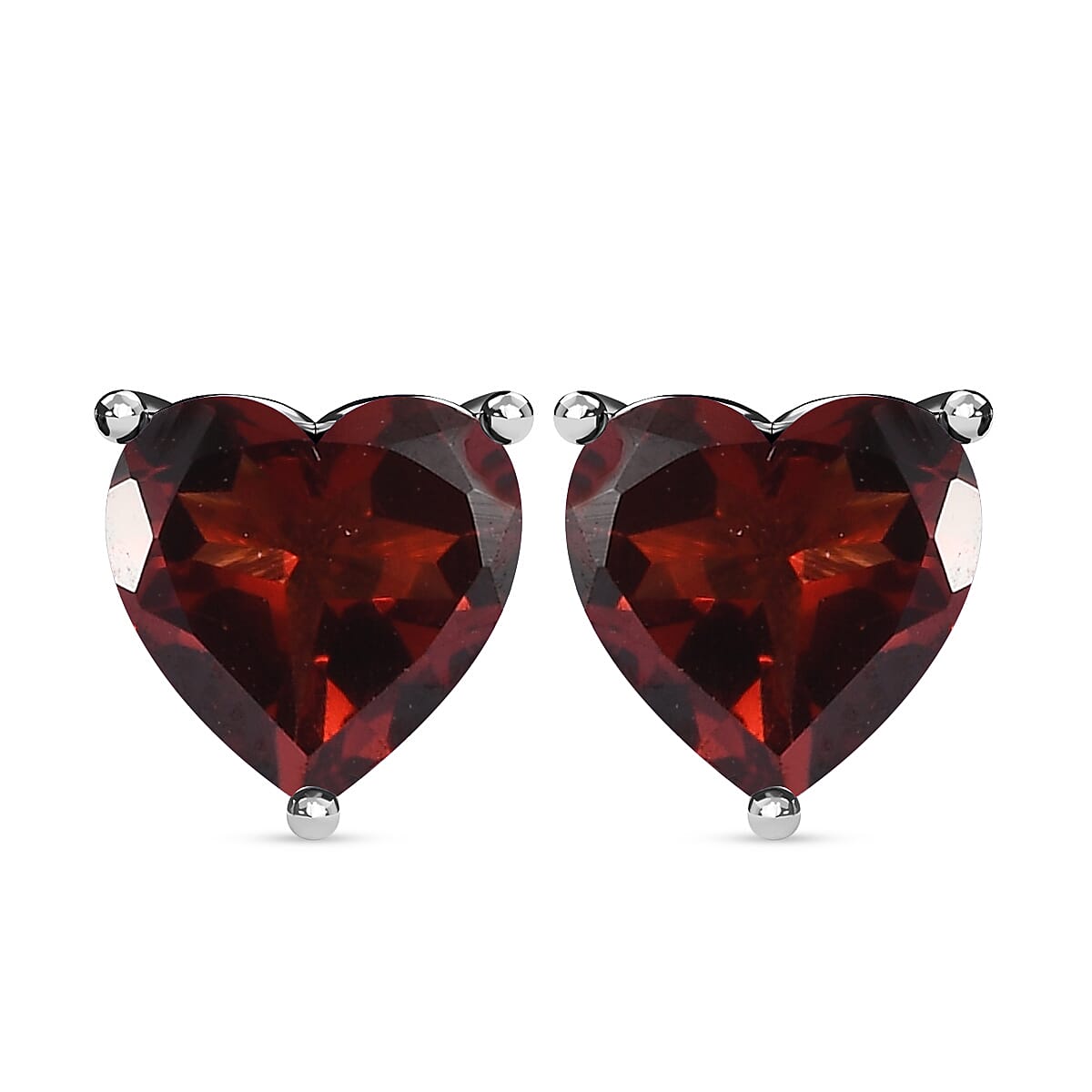 1 Ct. Red Garnet Earrings in Platinum Plated Sterling Silver 3815743 0