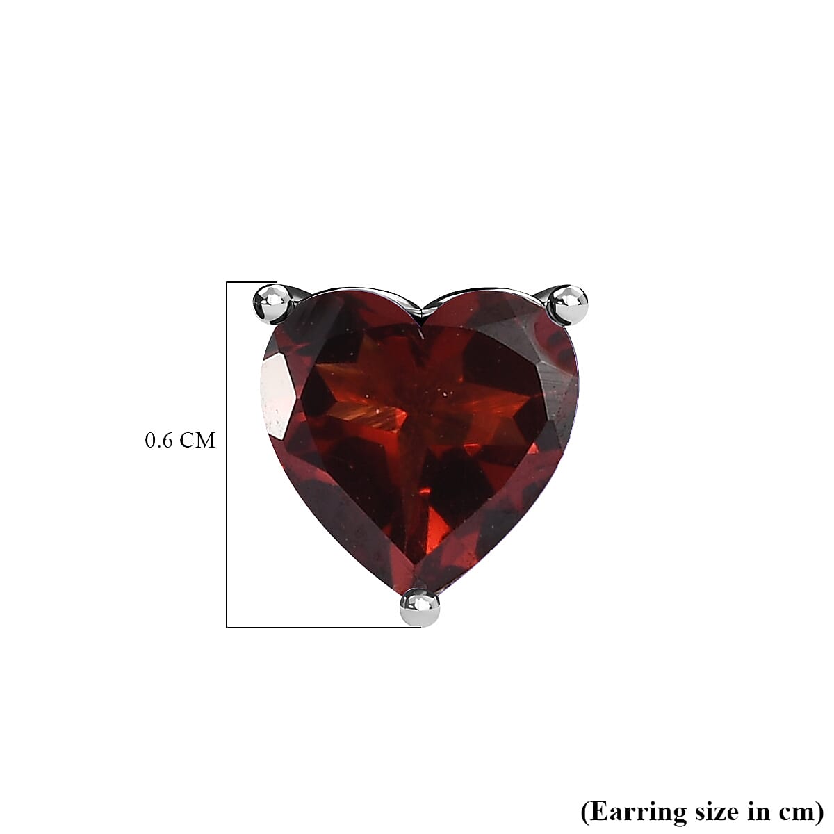1 Ct. Red Garnet Earrings in Platinum Plated Sterling Silver 3815743 5