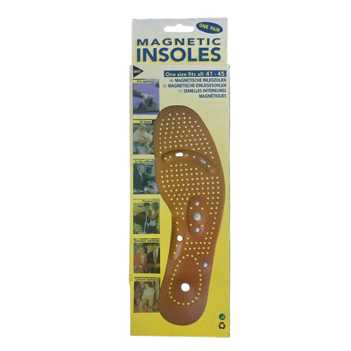Pair of Magnetic Massage Therapy Acupressure Insoles (Size 7-10) 8560623 0