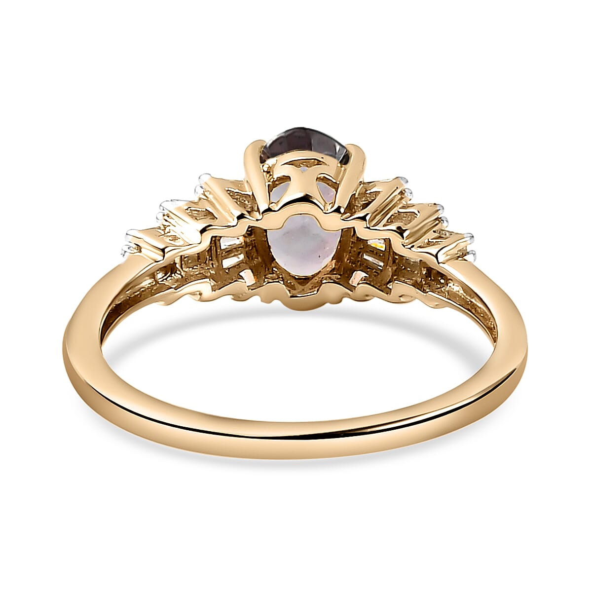 1.05 Ct. 9K Yellow Gold AA Grey Spinel and Diamond Ring 8858882 5