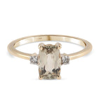 9K Yellow Gold Turkizite and Diamond Ring 1.07 Ct.