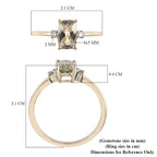 9K Yellow Gold Turkizite and Diamond Ring 1.07 Ct.