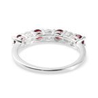 Orissa Rose Garnet & Natural Cambodian Zircon Ring in Sterling Silver 1.07 Ct.