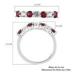 Orissa Rose Garnet & Natural Cambodian Zircon Ring in Sterling Silver 1.07 Ct.