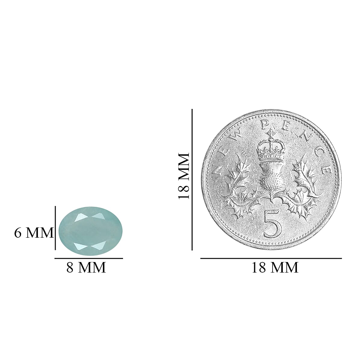 1.1 Ct. Loose Grandidierite A Grade Oval 8x6mm 6188932 4