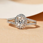 9K Yellow Gold Moissanite Ring 1.110 Ct.