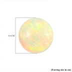 9K Yellow Gold AA Ethiopian Welo Opal Ball Stud Earrings with Push Back 1.07 Ct.