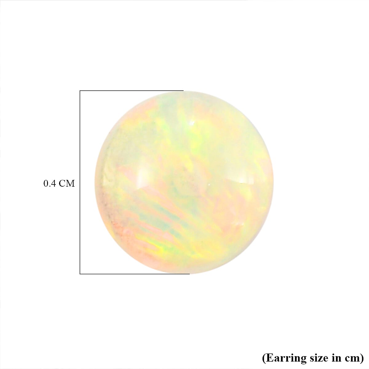 1.10 Ct Ethiopian Welo Opal Solitaire Stud Earrings in 9K Gold 3471848 9