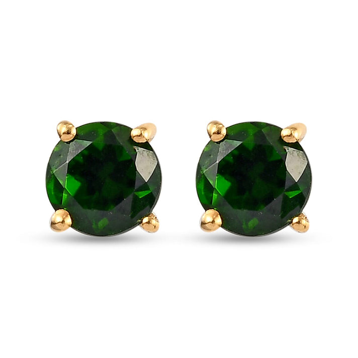 1.14 Carat Chrome Diopside Stud Earrings in Plated Sterling Silver 3815283 1
