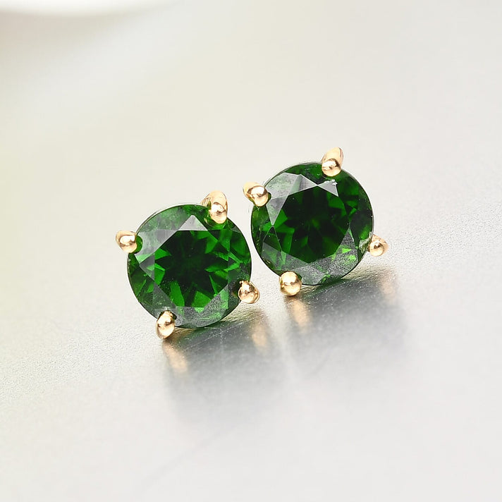 1.14 Carat Chrome Diopside Stud Earrings in Plated Sterling Silver 3815283 2