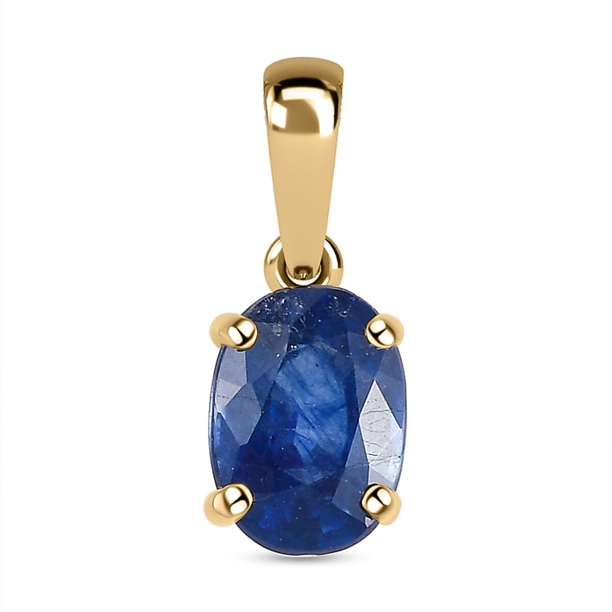 1.15 Ct. Blue Sapphire Solitaire Pendant in 9K Yellow Gold 3843004 0
