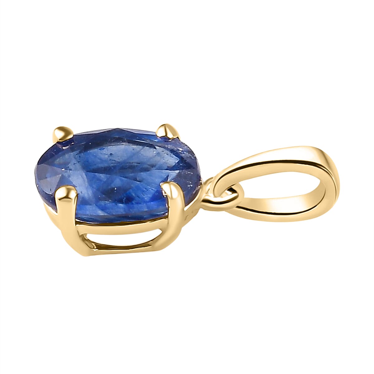 1.15 Ct. Blue Sapphire Solitaire Pendant in 9K Yellow Gold 3843004 4