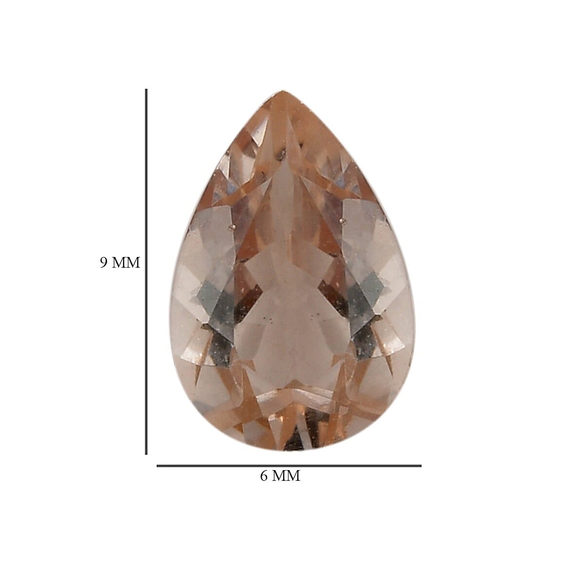 1.16 Ct. Loose Morganite A Grade PEAR 9x6mm 6275965 4