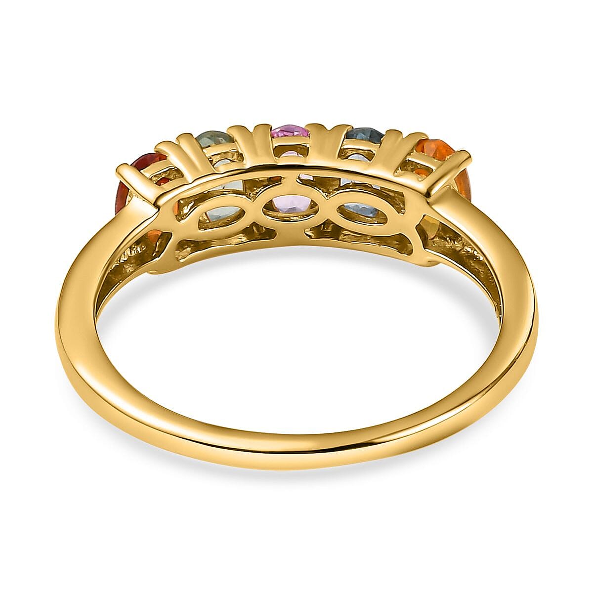 1.25 Ct. Rainbow Sapphire Ring in 18K Vermeil Gold Plated Sterling Silver 3823421 10