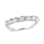 White Sapphire 7-Stone Look Ring in Sterling Silver 1.25 Ct.