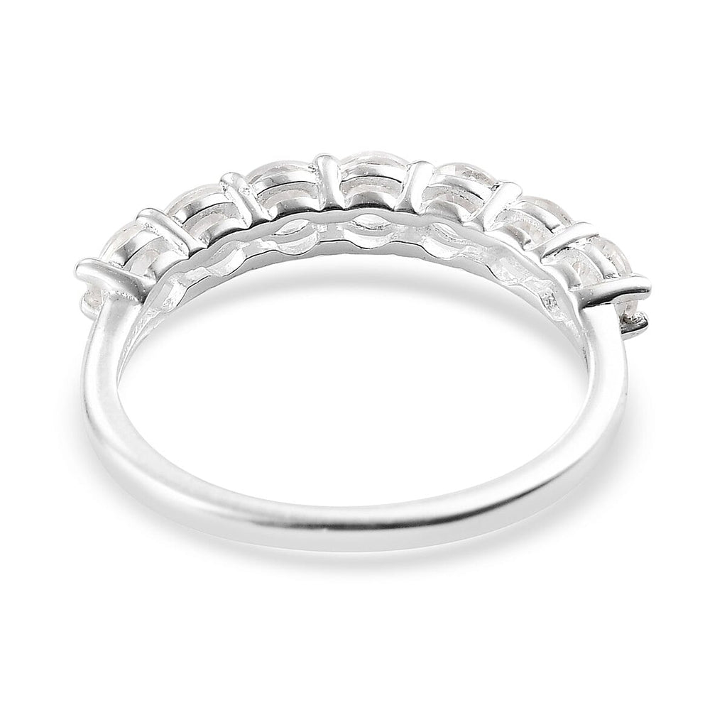 White Sapphire 7-Stone Look Ring in Sterling Silver 1.25 Ct.