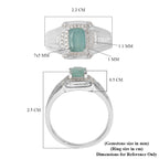 Grandidierite and Natural Cambodian Zircon Ring in Rhodium Overlay Sterling Silver 1.30 Ct.