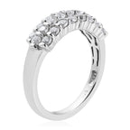 Lustro Stella Platinum Overlay Sterling Silver Ring Made with Finest CZ 1.31 Ct.