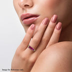 9K Yellow Gold Ruby Band Ring 1.34 Ct.