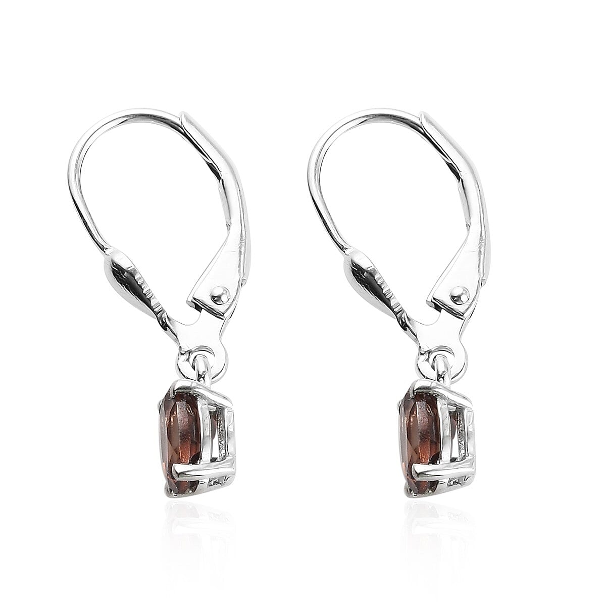 1.41 Ct. Raspberry Zircon Solitaire Earrings in Platinum Plated Sterling Silver 3744102 4