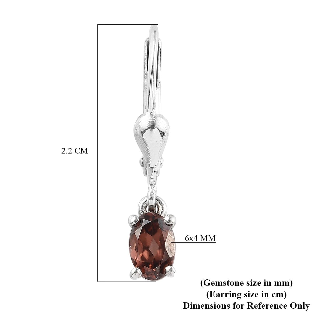 1.41 Ct. Raspberry Zircon Solitaire Earrings in Platinum Plated Sterling Silver 3744102 5