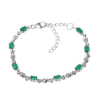 Verde Onyx Bracelet (Size 6.5 With 2 inch Extender) with Lobster Clasp in Sterling Silver 3.10 Ct.