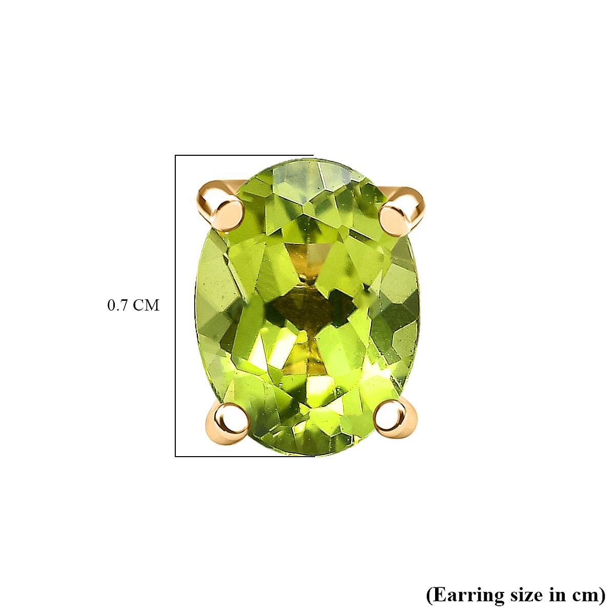 1.5 Ct. Peridot Solitaire Stud Earrings in 14K Gold Plated Sterling Silver 3815664 5