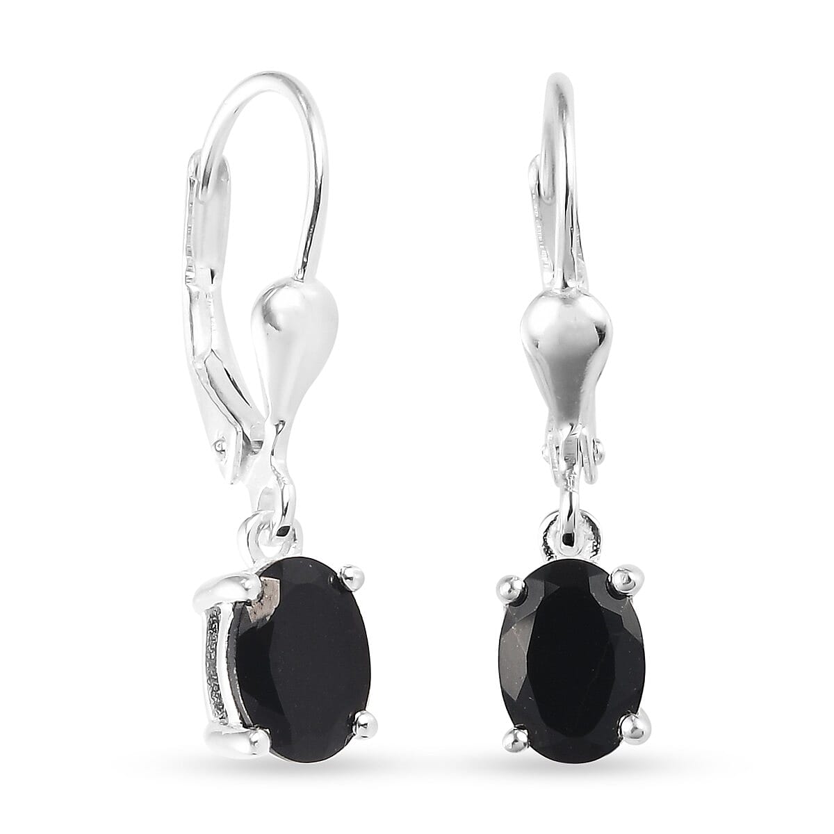 1.50 Ct Black Tourmaline Solitaire Drop Earring in Silver 3512663 10