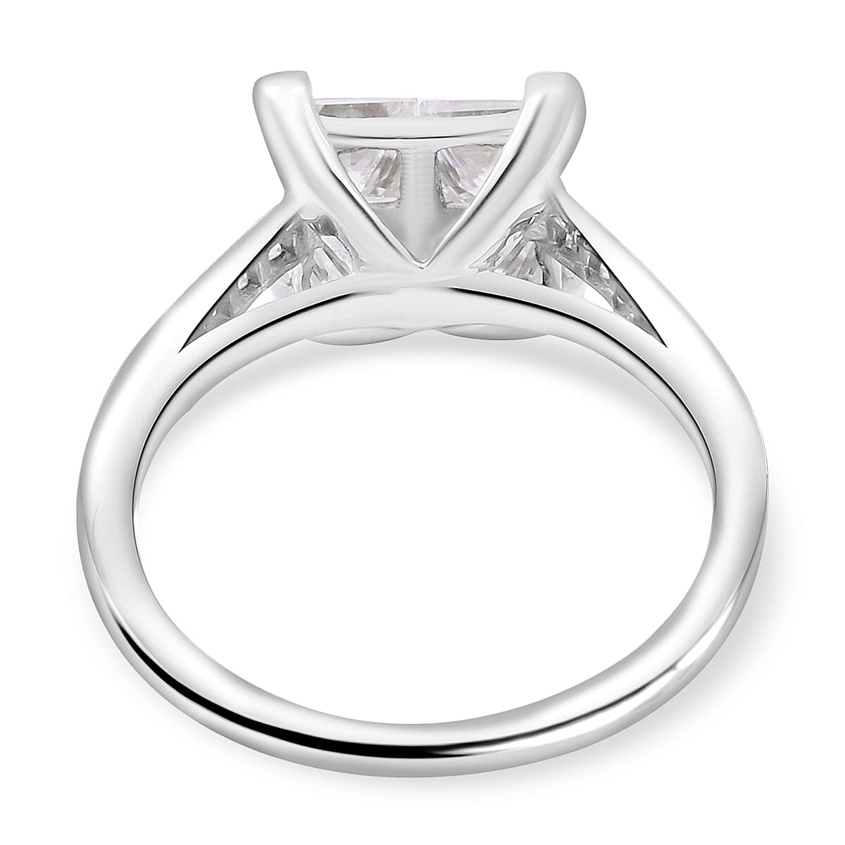 1.54 Ct. Moissanite Ring in Rhodium Plated Sterling Silver 7586483 4