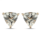 9K Yellow Gold AAA Turkizite Stud Earrings (with Push Back) 1.60 Ct.