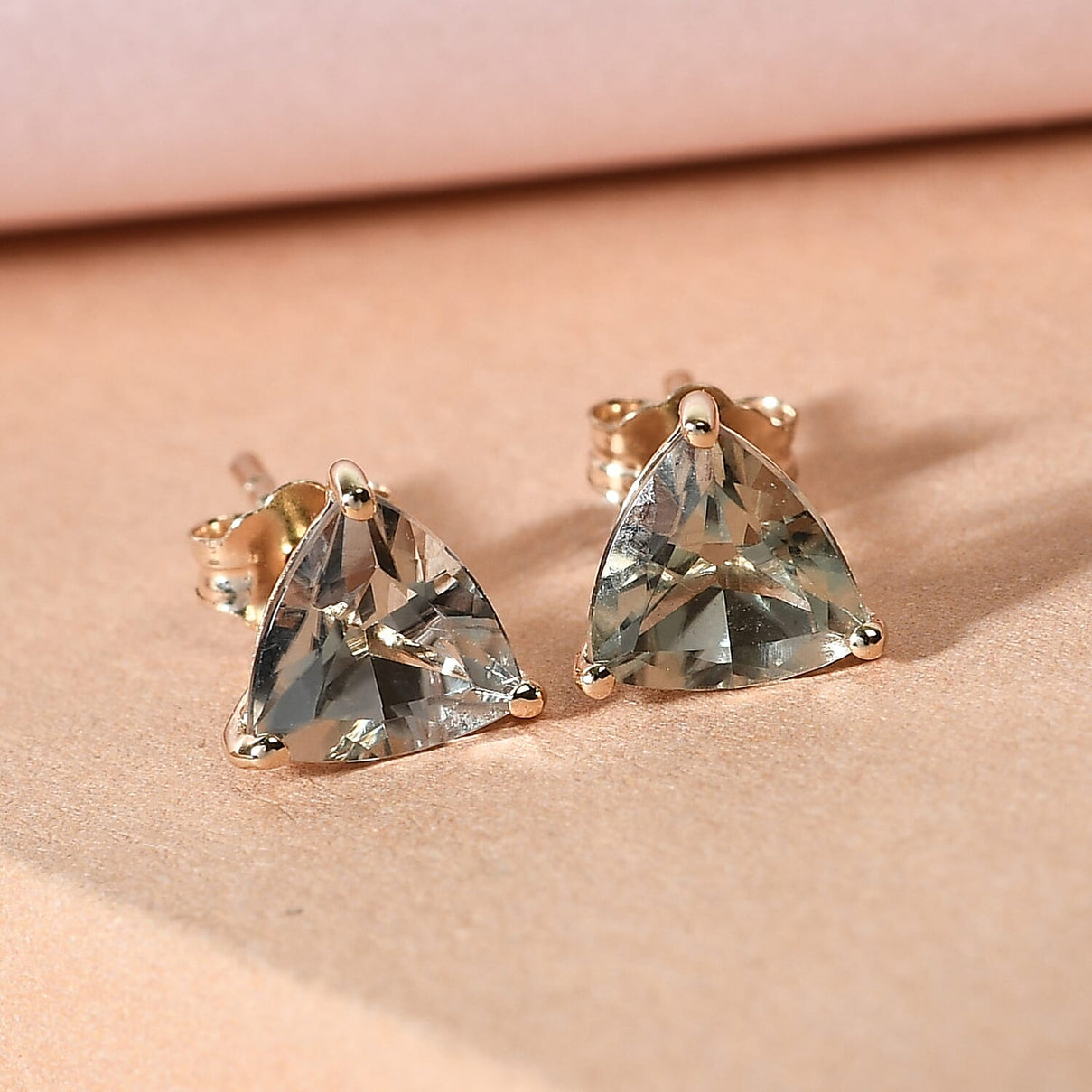 1.6 Ct. AAA Turkizite Solitaire Stud Earring in 9K Yellow Gold 3868929 2