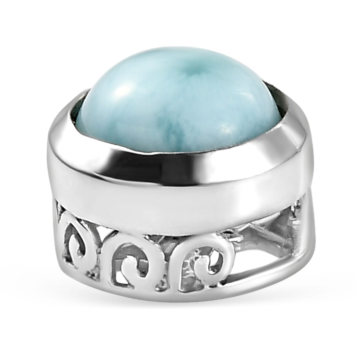 1.60 Ct. Larimar Pendant in Platinum Plated Sterling Silver 8716541 10