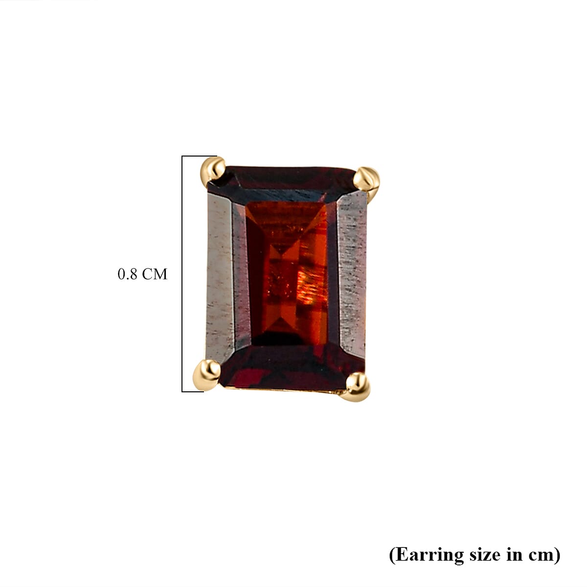 1.7 Ct. Red Garnet Solitaire Earrings in 14K Gold Plated Sterling Silver V32527945 5