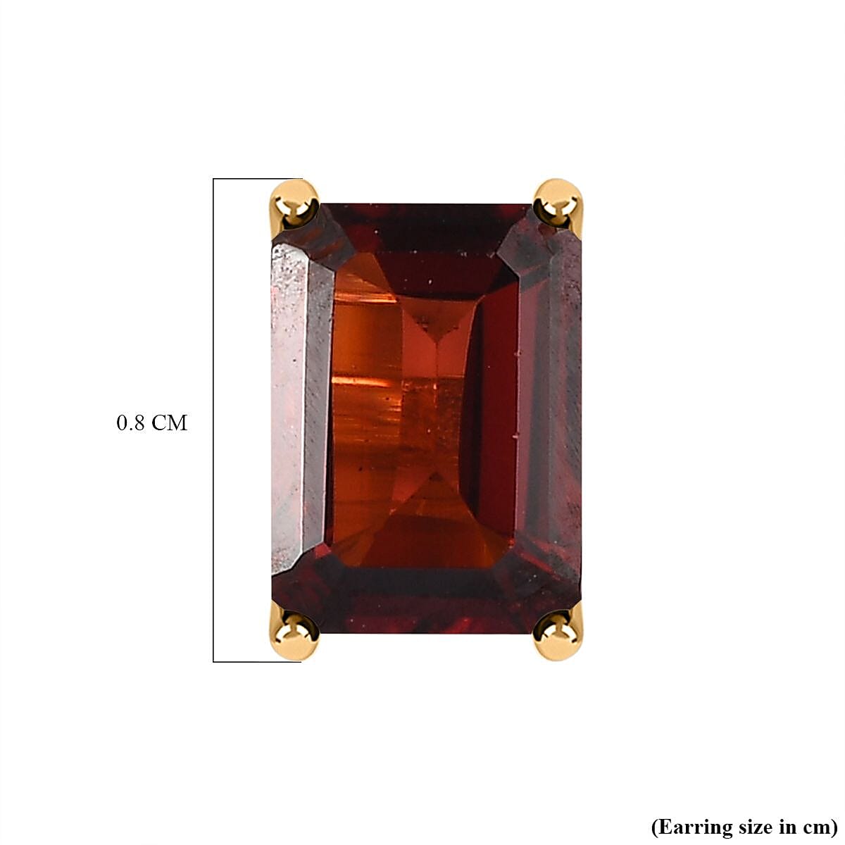 1.7 Ct. Red Garnet Solitaire Earrings in 14K Gold Plated Sterling Silver V32527945 6