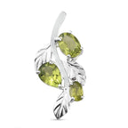 Natural Hebei Peridot Pendant in Sterling Silver 1.83 Ct.