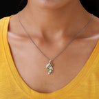 Natural Hebei Peridot Pendant in Sterling Silver 1.83 Ct.
