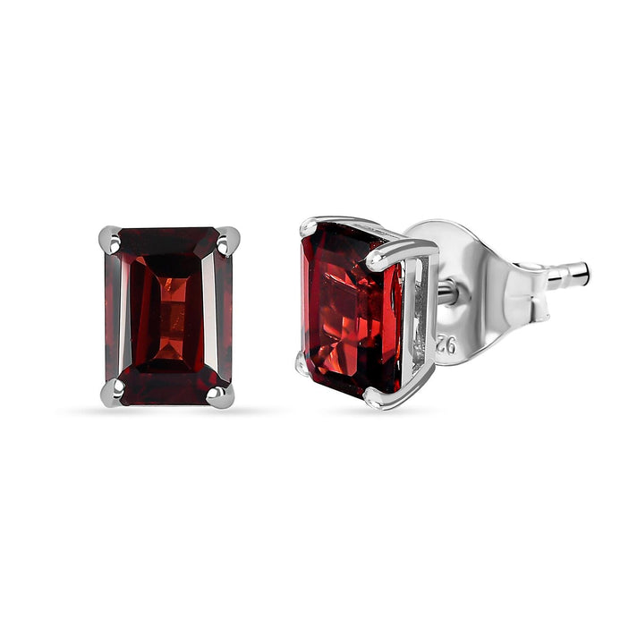 Citrine Stud Earrings with Push Back in Platinum Overlay Sterling Silver 1.95 Ct. 3815758 1