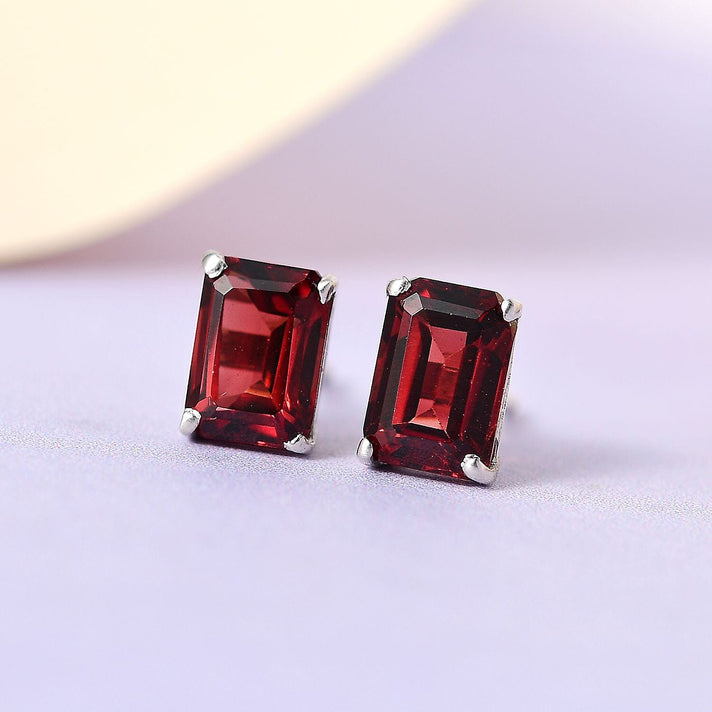 Citrine Stud Earrings with Push Back in Platinum Overlay Sterling Silver 1.95 Ct. 3815758 2