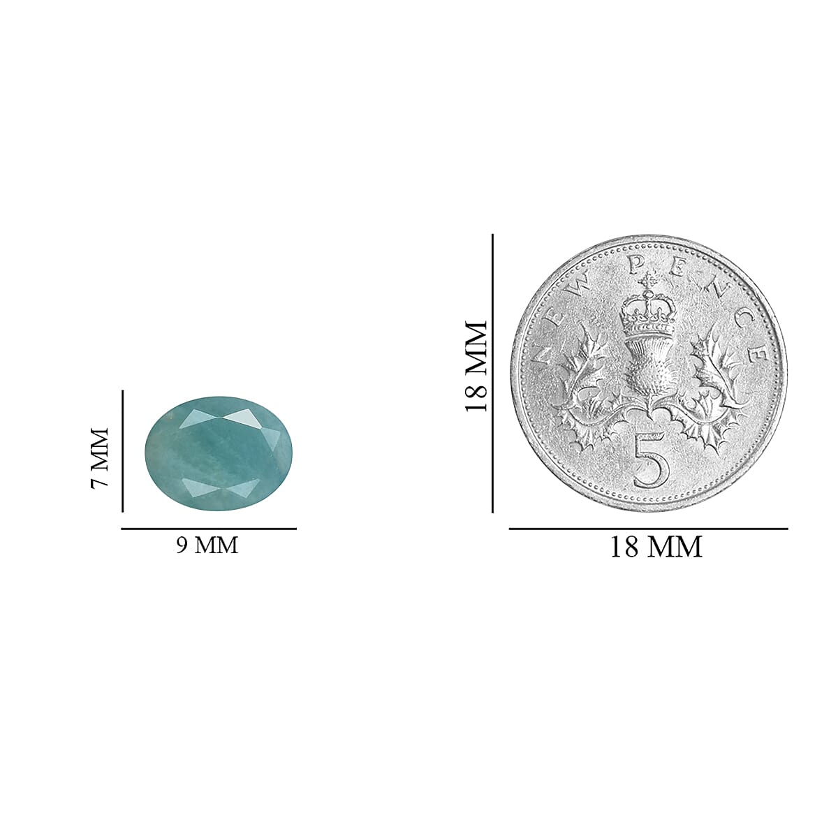 1.75 Ct. Loose Grandidierite A Grade Oval 9x7mm 6188933 4