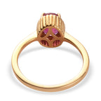 African Ruby (FF) Solitaire Ring in 14K Gold Overlay Sterling Silver 1.82 Ct.