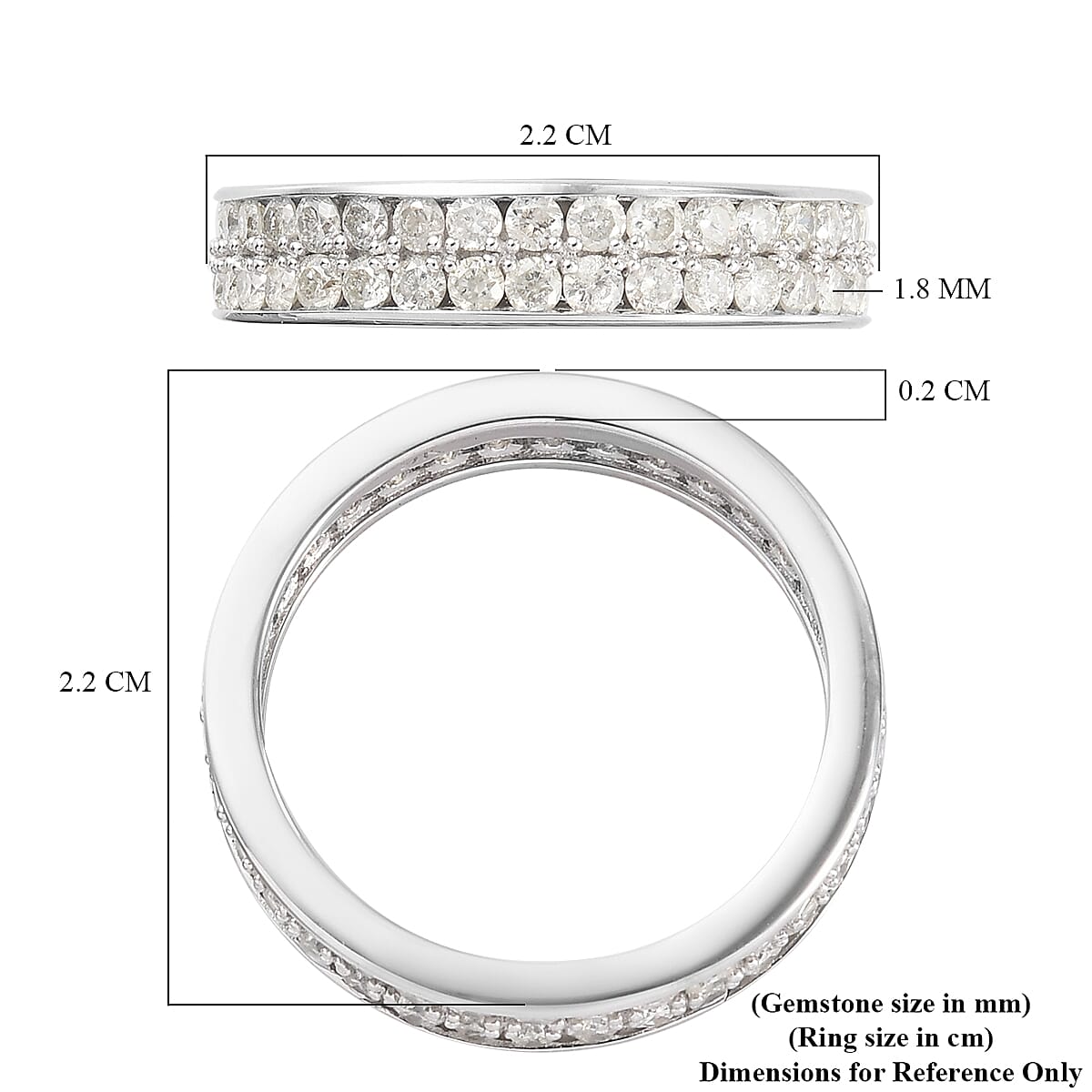 1.83 Ct. SGL Certified Diamond I3/G-H Ring in 9K White Gold 3876139 6