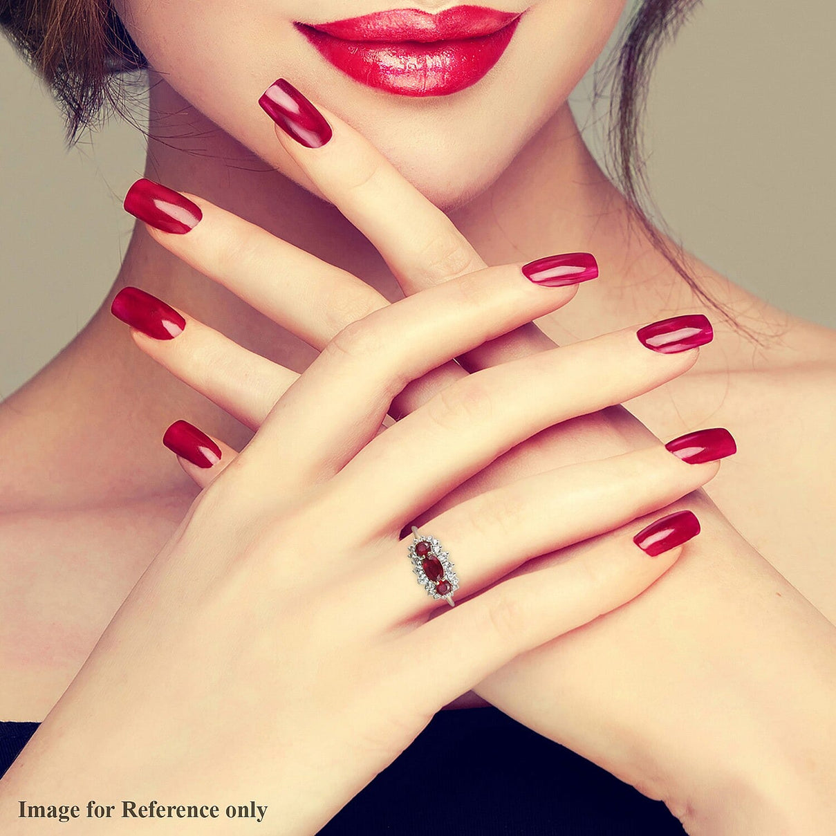 1.85 Ct. AA Ruby and Natural Cambodian Zircon Ring in 9K Yellow Gold 3742476 9