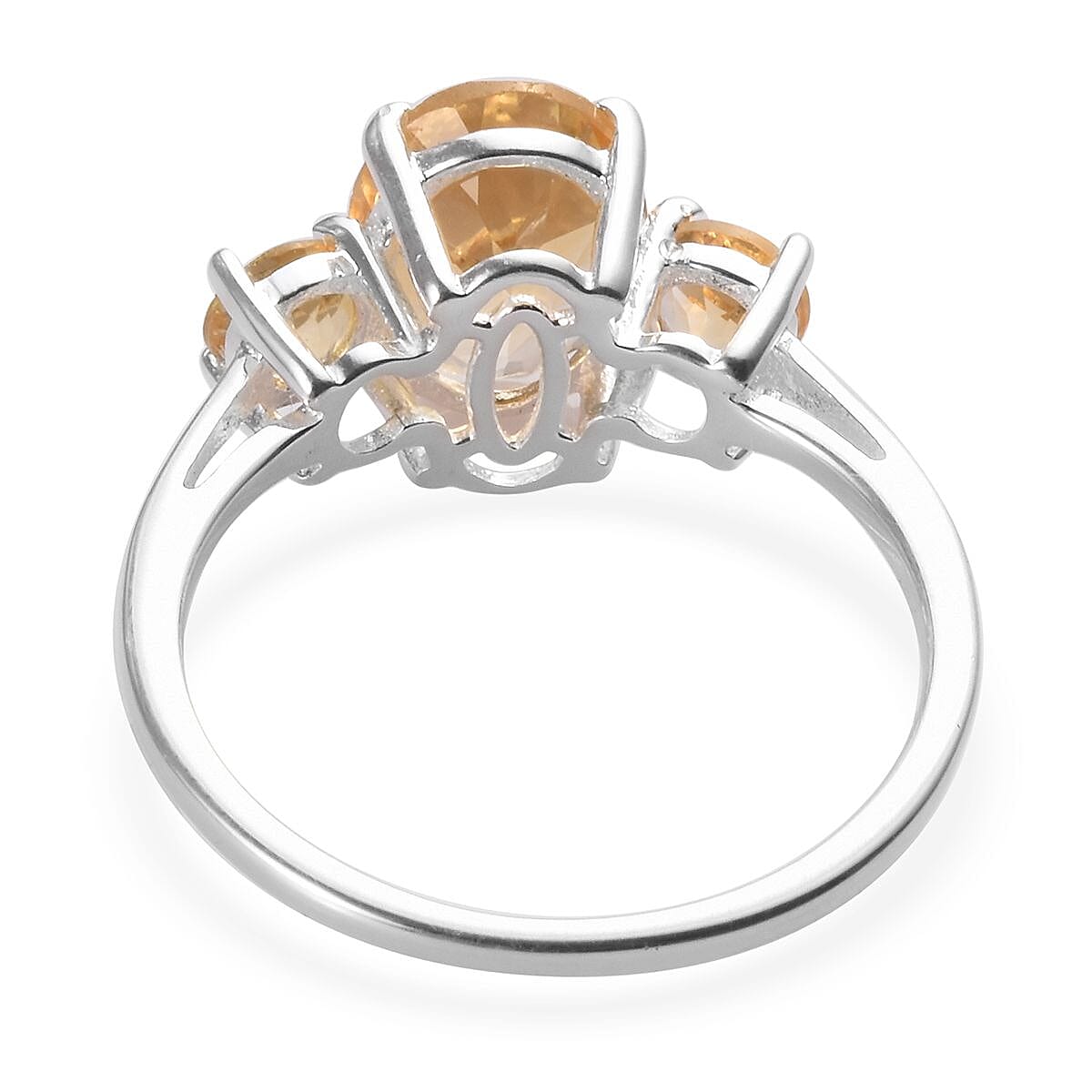1.90 Ct Citrine Trilogy Ring in Sterling Silver 3605448 5
