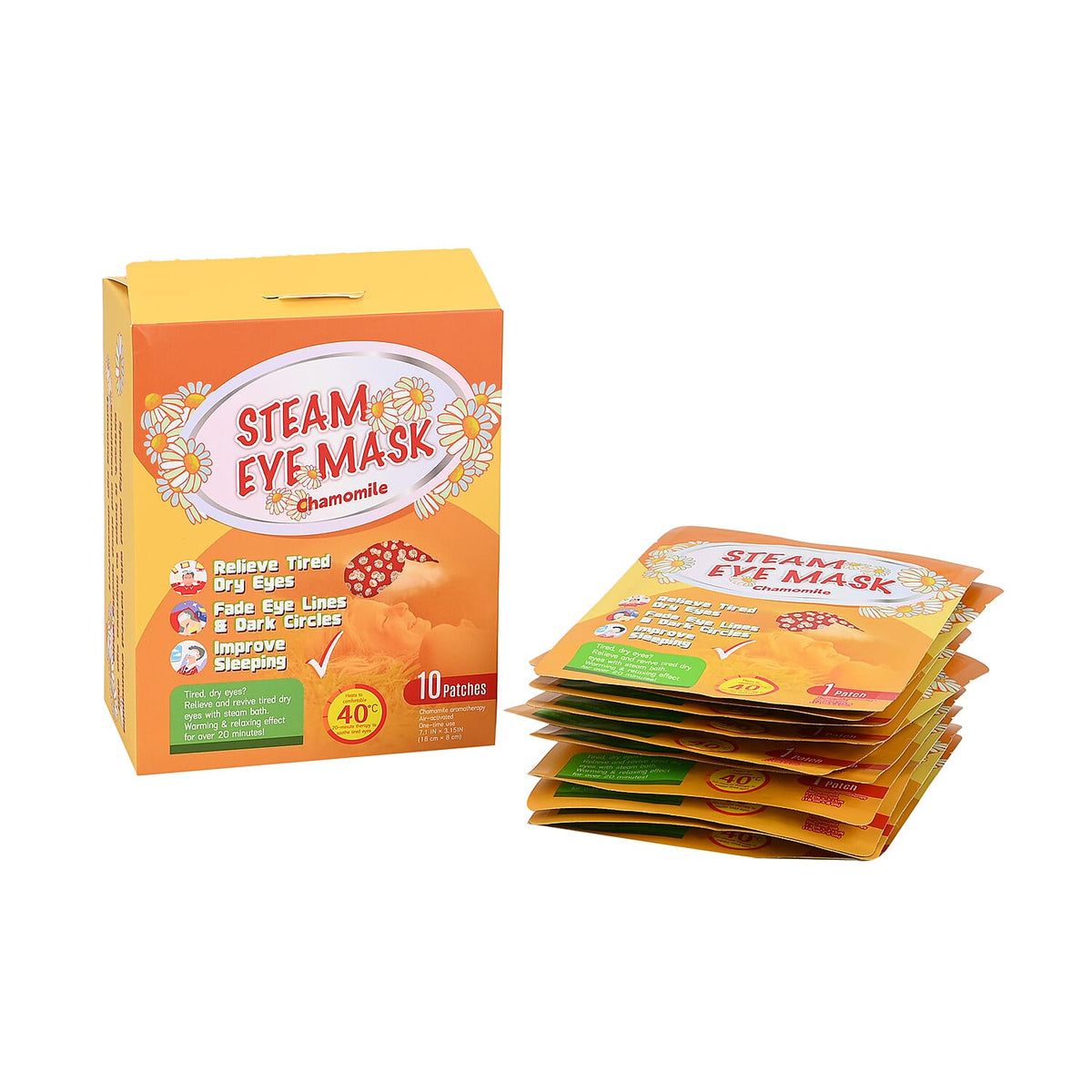 10-Piece Chamomile Steam Eye Mask 7814499 0