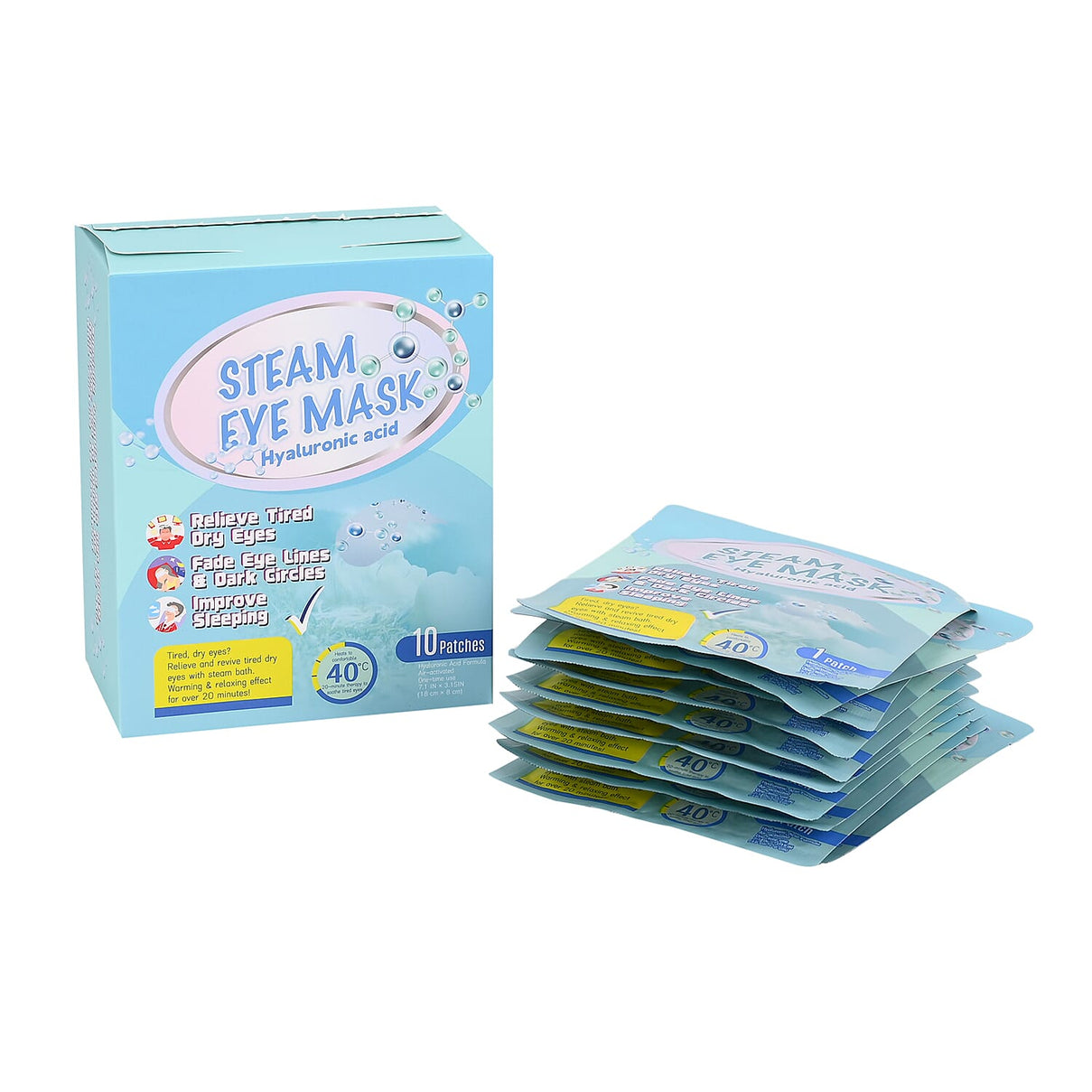10-Piece Hyaluronic Acid Steam Eye Mask 7814825 0