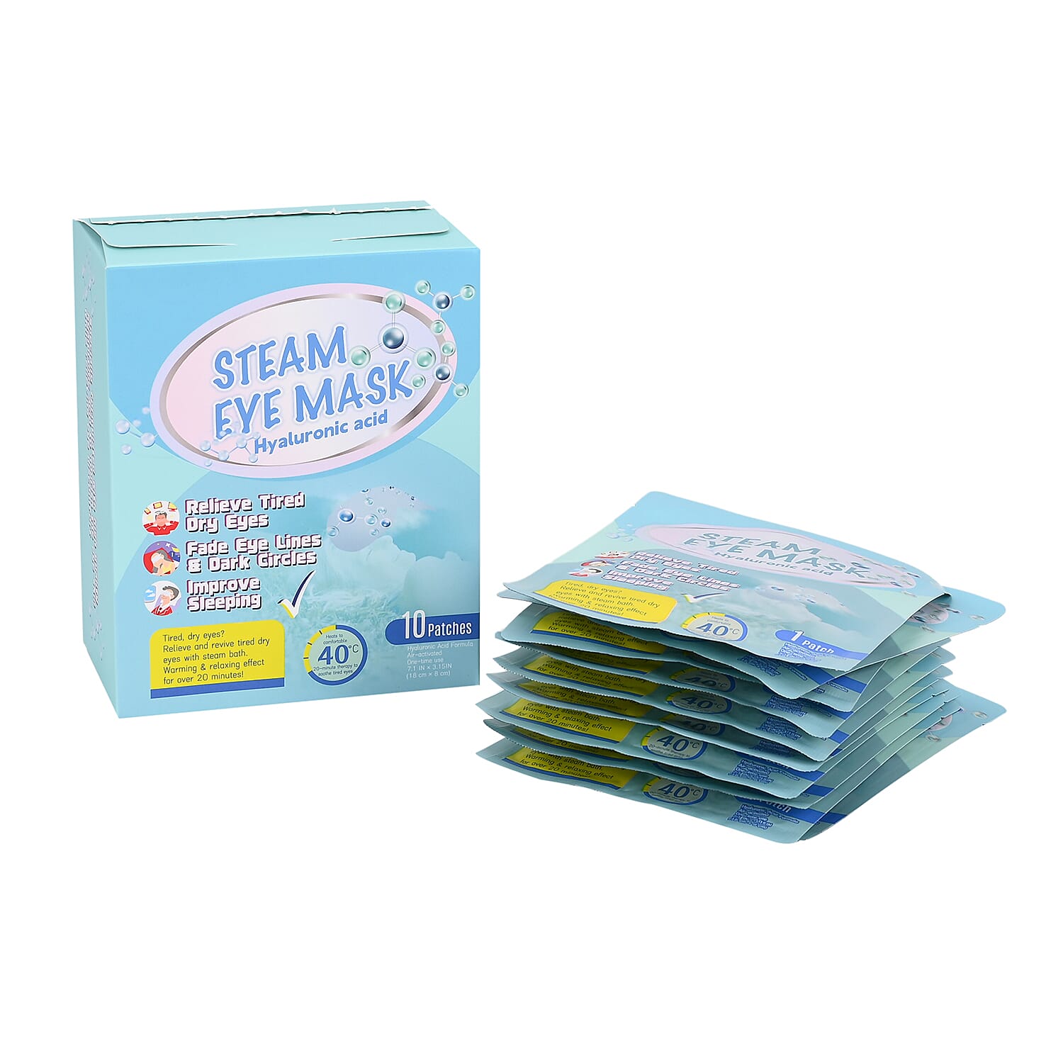 10-Piece Hyaluronic Acid Steam Eye Mask 7814825 0