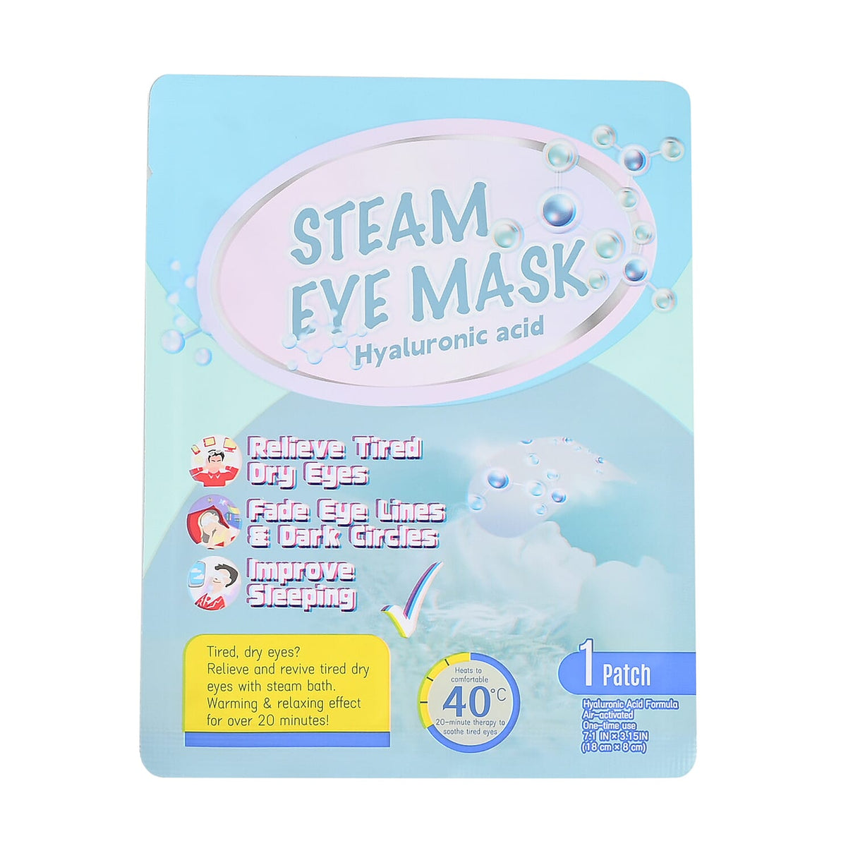 10-Piece Hyaluronic Acid Steam Eye Mask 7814825 3