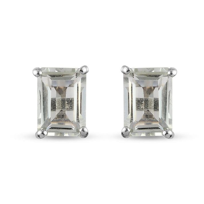 Citrine Stud Earrings with Push Back in Platinum Overlay Sterling Silver 1.95 Ct. 3815758 1
