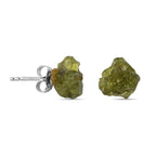 Hebei Peridot Earrings (with Push Back) in Sterling Silver 10.00 Ct.