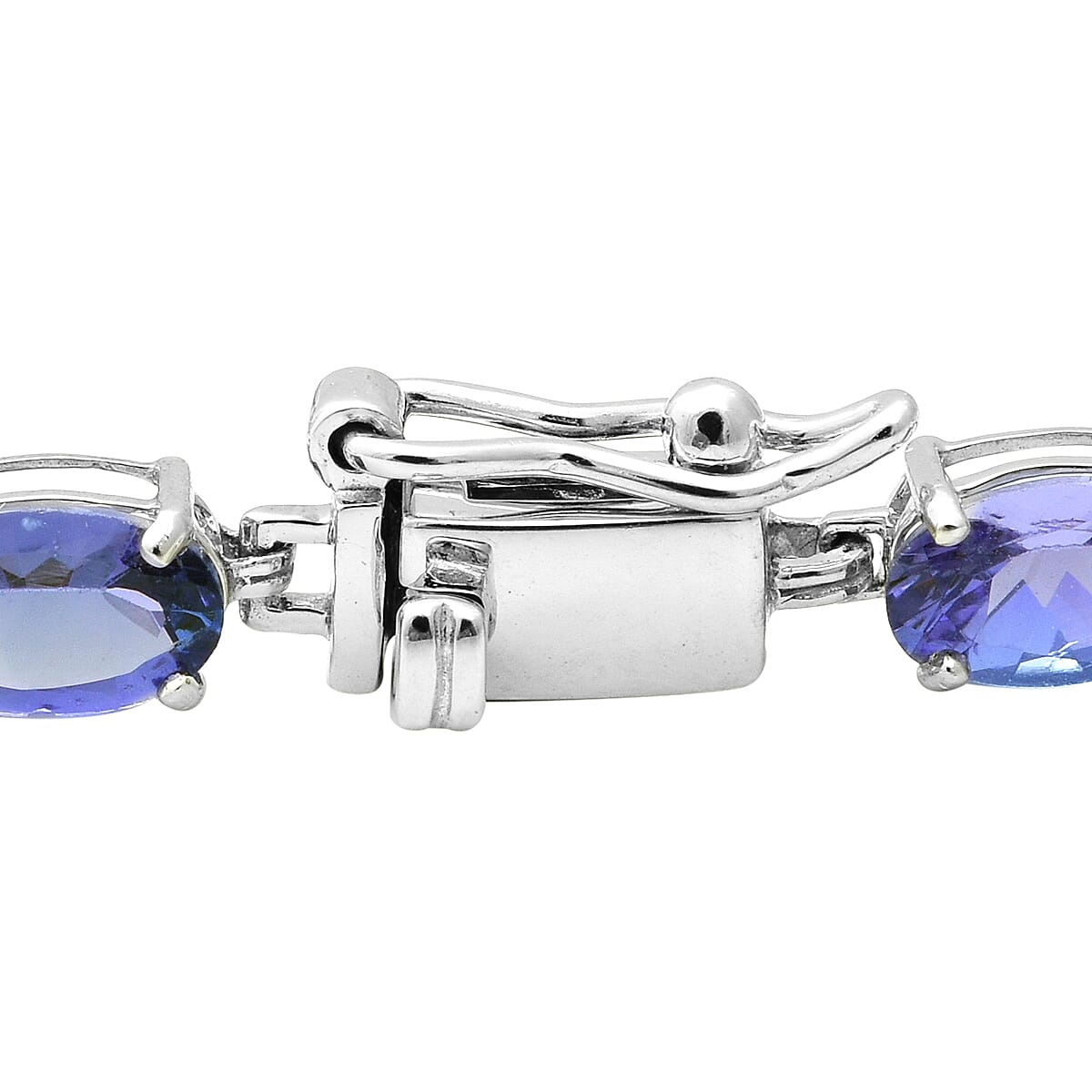 10.80 Ct AAA Tanzanite Tennis Bracelet Size 7.5 in 14K White Gold 6830130 1